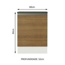 Ver imagem 5 de Balcão Acordes 100% Mdf 60cm 1 Porta Branco Rustic