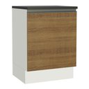 Ver imagem 1 de Balcão Acordes 100% Mdf 60cm 1 Porta Branco Rustic