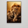 Quadro Decorativo Família Leão Leoa e Filhote Sala Quarto Casa Escritório - 6