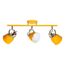 Spot Trilho Texas 3 Lâmpadas Direcionavel Hiperlight Amarelo - 1