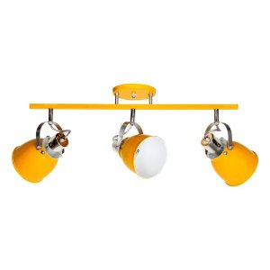 Spot Trilho Texas 3 Lâmpadas Direcionavel Hiperlight Amarelo