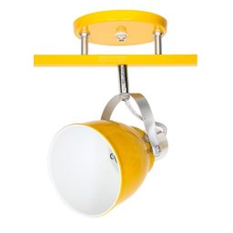 Spot Trilho Texas 3 Lâmpadas Direcionavel Hiperlight Amarelo - 3