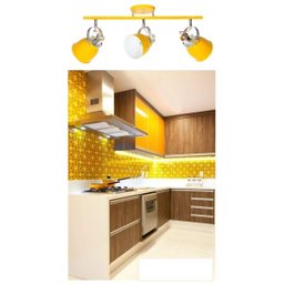 Spot Trilho Texas 3 Lâmpadas Direcionavel Hiperlight Amarelo - 2