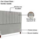 Ver imagem 4 de Cabeceira Queen 160 Cm com Frame Carla Suede Cinza Claro Artte