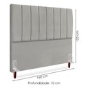 Ver imagem 3 de Cabeceira Queen 160 Cm com Frame Carla Suede Cinza Claro Artte