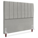 Ver imagem 1 de Cabeceira Queen 160 Cm com Frame Carla Suede Cinza Claro Artte