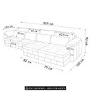 Ver imagem 4 de Sofá Retrátil 4 Lugares para Sala 339cm Dijon Couro Bordô S07 - Mpozenato