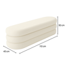Banco Recamier Puff Cookie Baú 110 Cm - Zahav Estofados:off White - 6