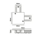 Ver imagem 2 de Emenda L Conector em L para Trilho Eletrificado Embutir Opus Preto