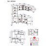 Cozinha Completa de Canto Veneza GW Multimóveis MP2052 com Armário e Balcão Branca - 5