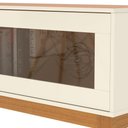 Ver imagem 2 de Rack Tv 65 Polegadas com 2 Portas de Vidro Reflecta Lince - Off White e Cedro