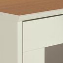 Ver imagem 5 de Rack Tv 65 Polegadas com 2 Portas de Vidro Reflecta Lince - Off White e Cedro