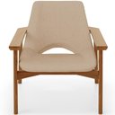 Ver imagem 5 de Kit 02 Poltronas Decorativa Living Base Madeira Becker L02 Linho Bege Escuro