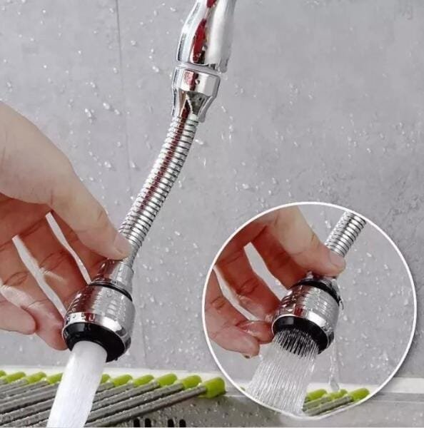 Bico Extensor Torneira Flexível Arejador Giratório 360° - 3