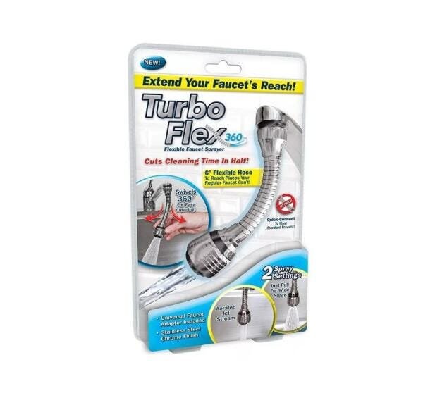 Bico Extensor Torneira Flexível Arejador Giratório 360° - 1