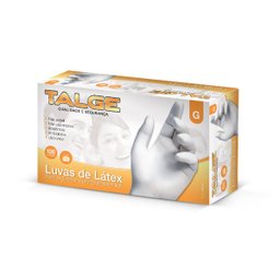 Luva de Latex G talcada Talge cartucho com 100 un - 1