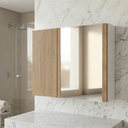 Ver imagem 7 de Armarinho de Banheiro 2 Portas com Espelho Branco Porta Nature