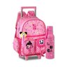 Mochila Rodinhas Escolar Infantil Luluca com Garrafa Térmica - 1