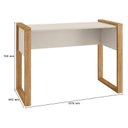 Ver imagem 3 de Mesa Office 5030 Freijó Toq Off White Fosco - Qmovi