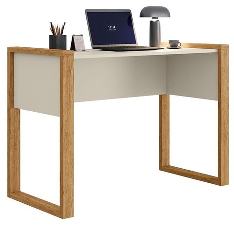 Mesa Office 5030 Freijó Toq Off White Fosco - Qmovi