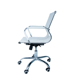 Conjunto 3 Cadeiras de Escritório Charles Eames Esteirinha Baixa Branca - 3