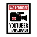 Ver imagem 1 de PLACA DECORATIVA YOUTUBER TRABALHANDO
