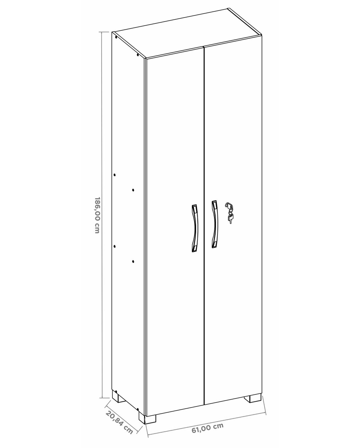 Armário Multiuso NT 4020 Branco - Notável - 6