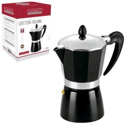 Cafeteira Italiana De Aluminio 380Ml Preto Para 6 Xicaras - 1