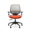 Ver imagem 2 de Cadeira Marelli Giratória 213 You Laranja e Grafite com Estrutura Grafite