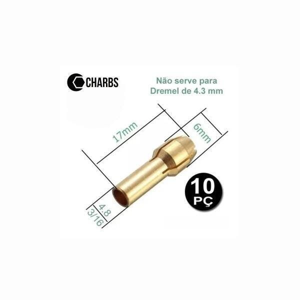 Kit 10 Pinças Micro Retífica + Jogo De Acessórios -Charbs - 10