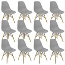 Ver imagem 3 de Kit 12 Cadeiras Charles Eames Eiffel Wood Design Cinza