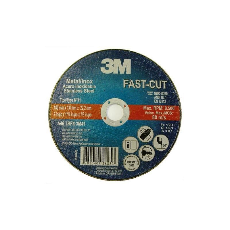 Disco de Corte Fino 3M Fast-Cut 180 mm - 1