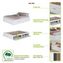 Ver imagem 5 de Cama de Casal Branca com 4 Portas Basculantes Organizadoras MDP Tókio Art In Móveis