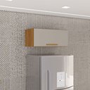 Ver imagem 1 de Armário Aéreo Cozinha 71 cm Rubi 1 Porta Cinamomo/Off White - Pnr Móveis