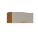 Ver imagem 2 de Armário Aéreo Cozinha 71 cm Rubi 1 Porta Cinamomo/Off White - Pnr Móveis
