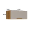 Ver imagem 4 de Armário Aéreo Cozinha 71 cm Rubi 1 Porta Cinamomo/Off White - Pnr Móveis