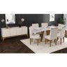 Sala de Jantar Amalfi com Buffet, Mesa de Jantar Canela/Off White e 6 Cadeiras Creta Canela/Champagn - 2