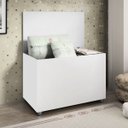 Ver imagem 1 de Caixa Baú Organizador de Brinquedos Roupas Multiuso Branco