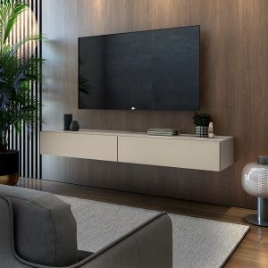 Rack de Tv Linha Eros 1,40m Suspenso Aéreo em Mdf/mdp:off
