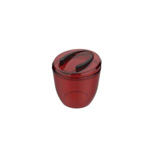 Balde De Gelo Crippa Vermelho Transparente Pegador