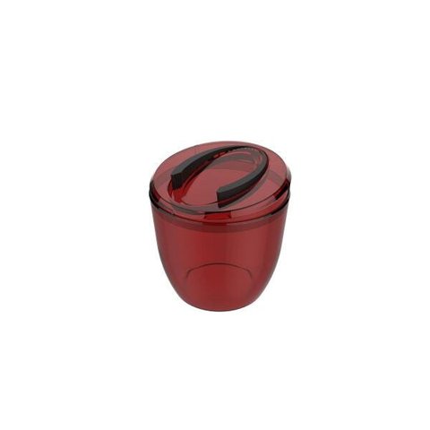 Balde De Gelo Crippa Vermelho Transparente Pegador
