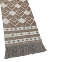 Ver imagem 3 de Manta Xale Sofá Decorativa Luxo Dupla Face Jacquard 1,40mx1,70m Istambul Bege