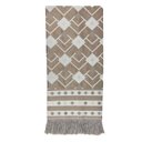 Ver imagem 4 de Manta Xale Sofá Decorativa Luxo Dupla Face Jacquard 1,40mx1,70m Istambul Bege