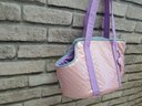 Ver imagem 3 de Bolsa de Viagem Pet Rosa e Lilás para Caes e Gatos Passeios Conforto
