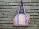 Ver imagem 2 de Bolsa de Viagem Pet Rosa e Lilás para Caes e Gatos Passeios Conforto