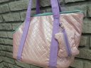 Ver imagem 4 de Bolsa de Viagem Pet Rosa e Lilás para Caes e Gatos Passeios Conforto