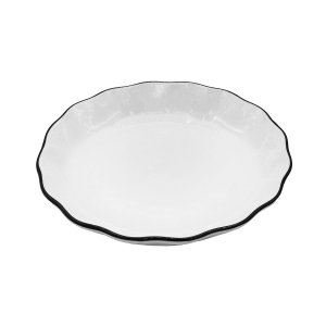 Prato Fundo Unitário de Cerâmica Flor 20cmx20cm