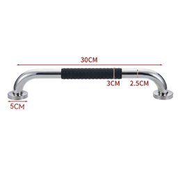 Barra de Apoio 30cm Inox Suporte Antiderrapante Kit 3 Unidades Criança Idoso Cadeirante Gestante Ban - 2
