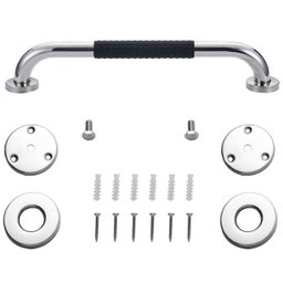 Barra de Apoio 30cm Inox Suporte Antiderrapante Kit 3 Unidades Criança Idoso Cadeirante Gestante Ban - 6