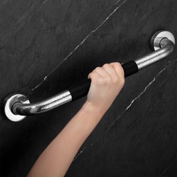 Barra de Apoio 30cm Inox Suporte Antiderrapante Kit 3 Unidades Criança Idoso Cadeirante Gestante Ban - 8